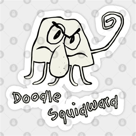 Doodle Squidward Squidward Sticker Teepublic