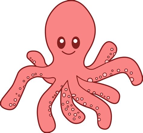 Simple Octopus Cartoon Drawing