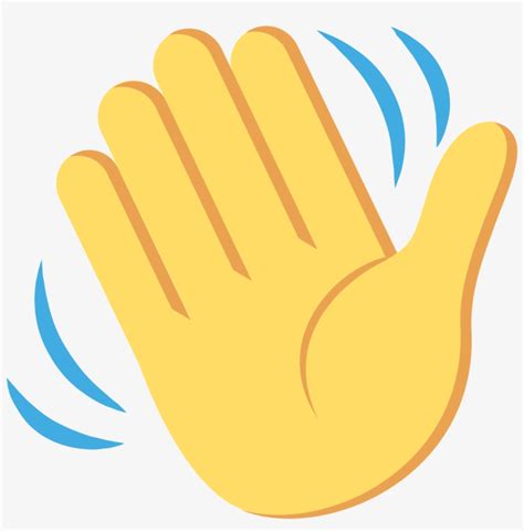 The emoji should now be available for use in your server! Open - Waving Hand Emoji Svg - Free Transparent PNG ...