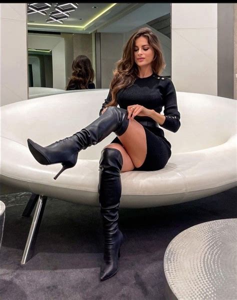 Knee Boots Outfit Thigh High Boots Heels Stiletto Boots Dress With