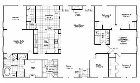 Awesome Bedroom Mobile Home Floor Plans New Home Plans Design