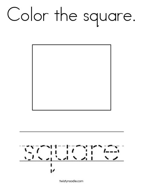 Square Coloring Pages Preschool Square Coloring Pages Kidsuki