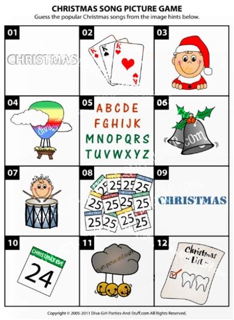 Here are 51 christmas riddles with answers. Christmas Song Picture Game