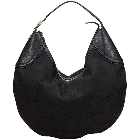 Gucci Black Jacquard Hobo Bag For Sale At 1stdibs