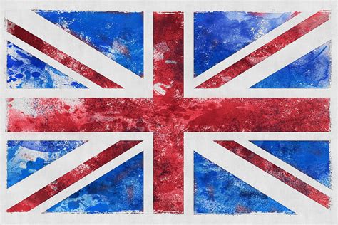 Union Jack Uk Flag Tapet Fototapet Storbritannien Happywall