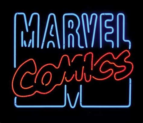 Neon Sign Marvel Comics 2 Color Redblue Exc Workin