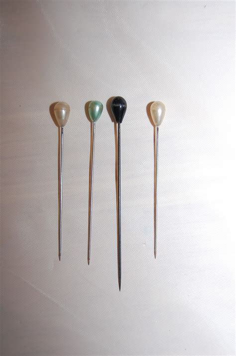 Four Antique Faux Pearl Hat Pins From The 1940s Free Usa Etsy