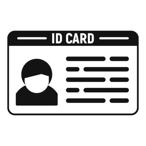 Premium Vector Person Id Card Icon Simple Vector Badge Access Pass Tag