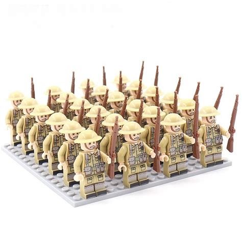 20pcs Ww2 British Army Soldiers Compatible Lego Ww2 Sets