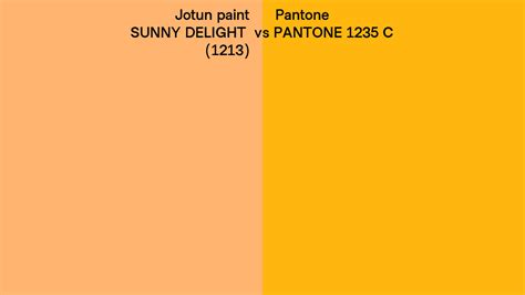 Jotun Paint Sunny Delight 1213 Vs Pantone 1235 C Side By Side Comparison