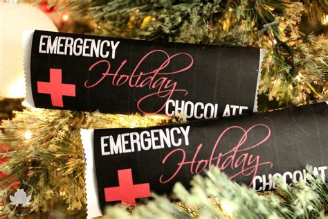 This year is going to rule! Emergency Holiday Chocolate Bar Wrappers - Free Printable