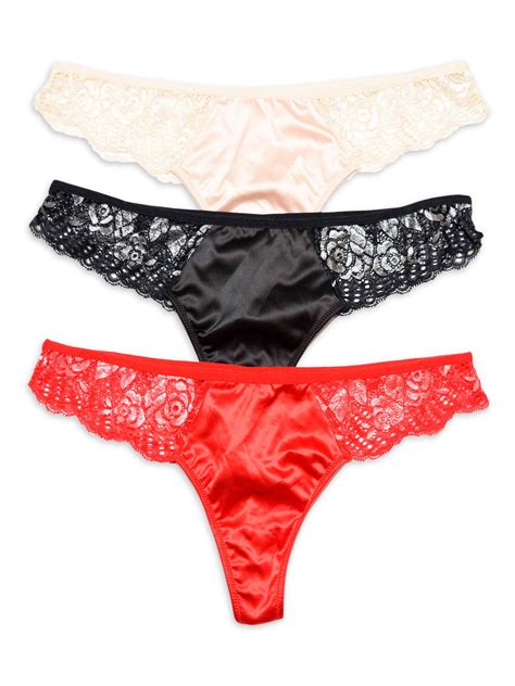 Bcbgmaxazria Bcbgmaxazria Womens Micro And Lace Thong Panties 3 Pack