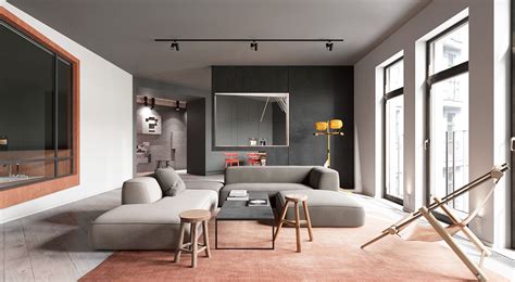 Modern living room decoration trends 2020: A Sleek Apartment Interior Design With Modern and Unique Decor Brimming a Coziness