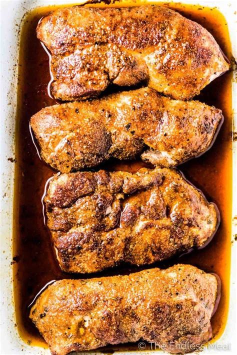 Three ingre nt pork chops. Juicy Baked Pork Chops (super easy recipe!) | Recipe ...