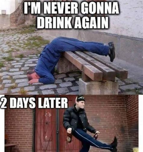 Oct 31, 2019 · explore and share the best and most popular never drinking again meme we have put together for you which you can share with people that has vowed never to drink again. I m never drinking again Memes