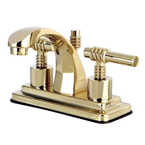 At lowe's, we have a faucet to suit every style. Kingston Brass Milano 4 in. Centerset 2-Handle Bathroom ...
