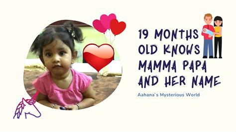 19 Months Old Knows Mamma Papa And Her Name Youtube