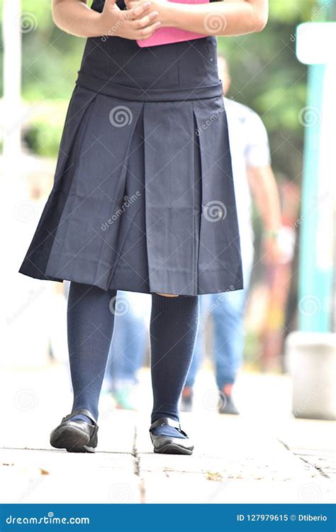 Teen Girl Wearing Skirt Stock Image Image Of Adorable 127979615