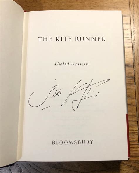 The Kite Runner By Hosseini Khaled Hard Cover First Edition Signed By Author James M