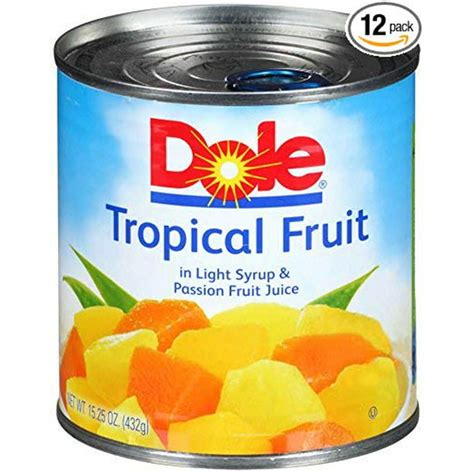 Dole Mixed Tropical Fruit In Light Syrup And Passion Fruit Juice 1525