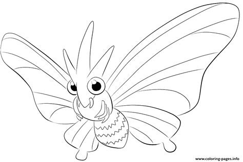 049 Venomoth Pokemon Coloring Pages Printable