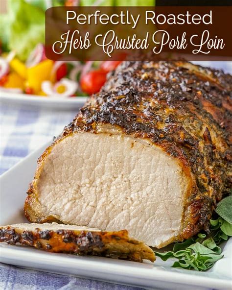 Pork loin chops, seasoned with paprika, sage, thyme and spices then lightly pan fried and served with homemade applesauce. Herb Crusted Pork Loin Roast. Plus a complete menu with 3 ...