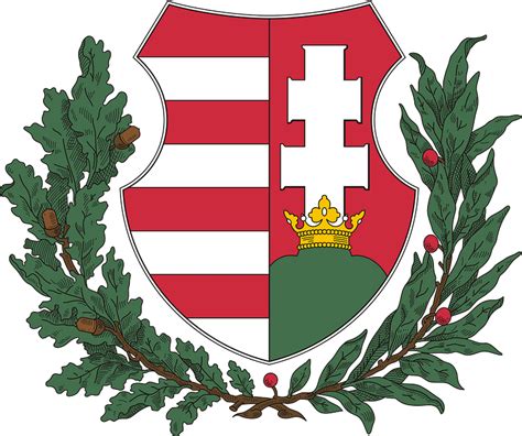 Coat Of Arms Of Hungary 1946 1949 Oak And Olive Branches Clipart