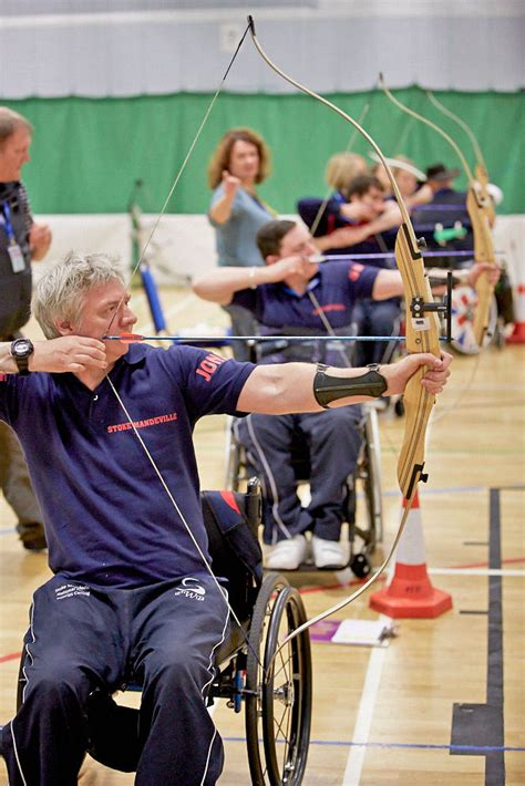 British Inter Spinal Games Held At Stoke Mandeville World Archery