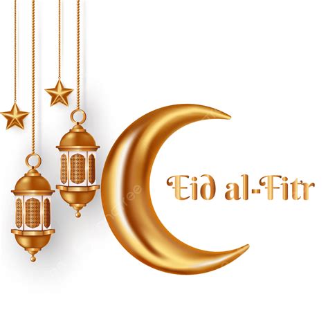 Eid Al Fitr Vector Hd Png Images Eid Al Fitr Gold Islamic With Moon