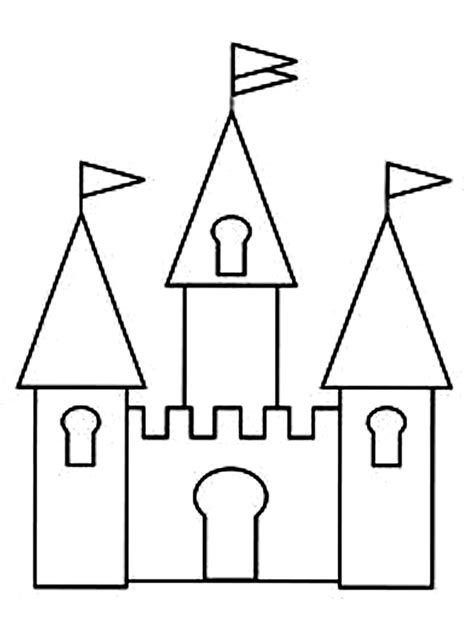 cartoon design disney princess castle coloring pages  kids
