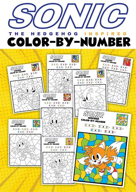 Sonic The Hedgehog Color By Number Printables In The Playroom Indoor
