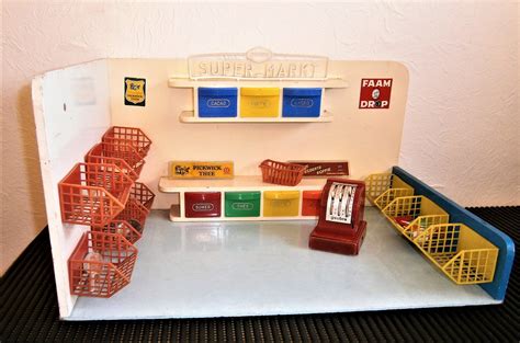 Vintage 1960s Okwa Supermarket Toy Shop With Accessories Etsy