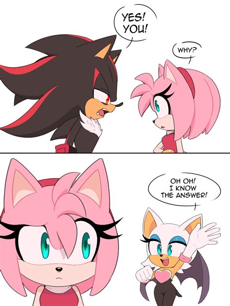 Toonsite Amy Rose Rouge The Bat Shadow The Hedgehog Sonic Series Absurdres Commentary