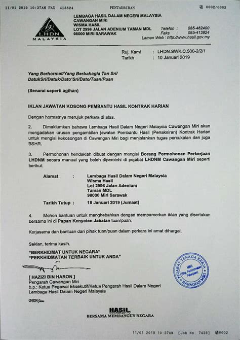 Terkini jawatan kosong jabatan perkhidmatan awam (jpa) 1. Iklan Jawatan Pembantu Hasil LHDN • Kerja Kosong Kerajaan