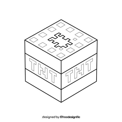 Minecraft Tnt Black And White Clipart Free Download
