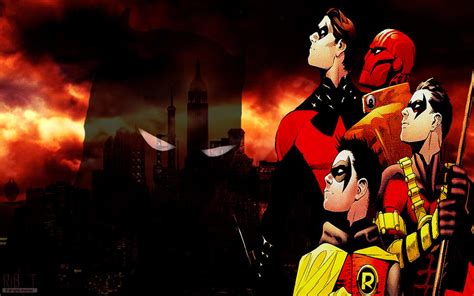 Four Robins With Batman By Bat123spider On Deviantart