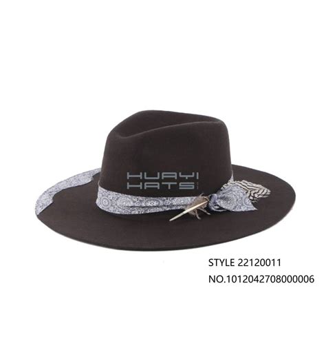 Mens Classic Wide Brimmed Fedora Hat Huayi Hats