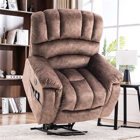 MEETWARM Large Power Lift Electric Recliner Chair With Massage And Heat Overstuffed Wide