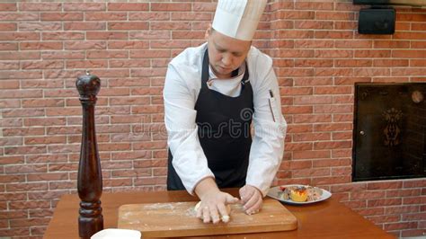 Chef Kneading A Dough Stock Image Image Of Dough Chef 117476917
