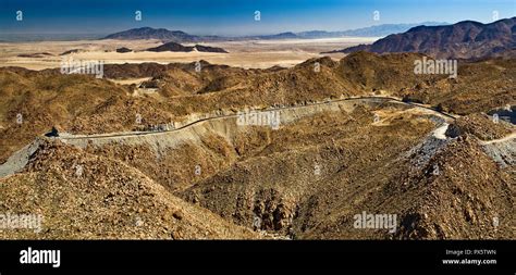 La Rumorosa Grade On Mexico 2 D Toll Highway In Sonoran Desert Baja