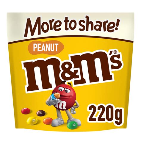 Mandms Peanut Chocolate More To Share Pouch Bag 220g Sharing Bags
