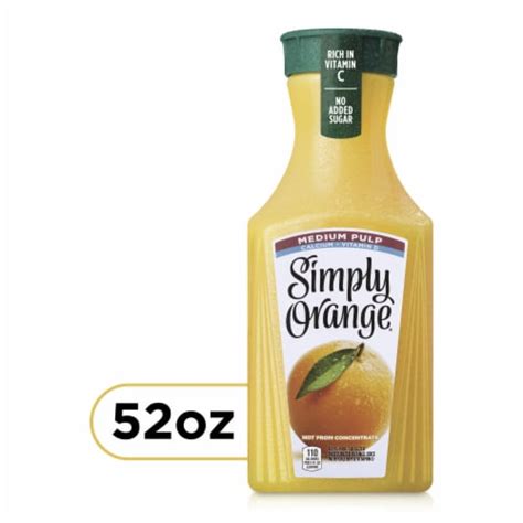 Simply Orange Medium Pulp Orange All Natural Juice With Calcium And