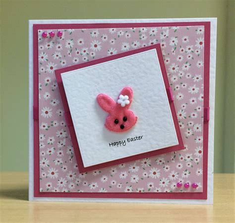 Easter Card Handmade Felt Bunny Rabbit Embellishment For More Of My