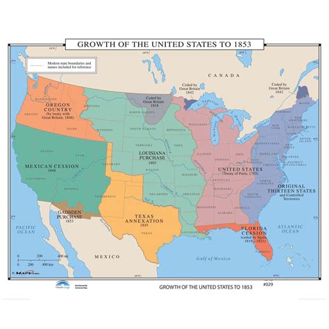 Growth Of The United States In 1853 Map Shop Us And World History Maps