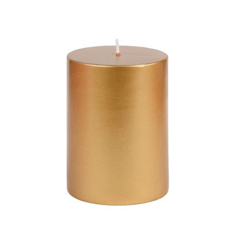 3 X 4 Metallic Bronze Gold Pillar Candle