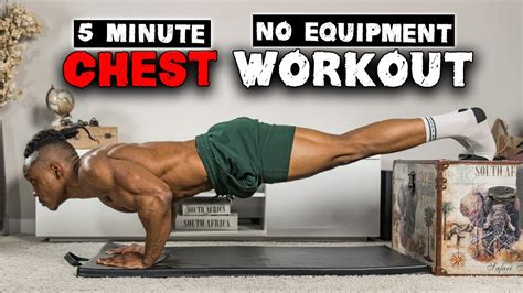 5 Minute Chest Workout No Equipment Pushups For All Parts Of The Chest Youtube