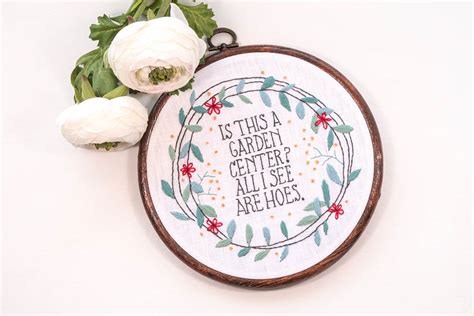 See more ideas about embroidery patterns, embroidery, hand embroidery. Garden Hoes Hand Embroidery Pattern - Peacock & Fig