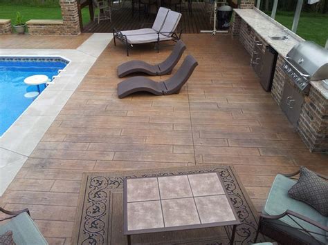 It is possible to install the hardwood board on a fresh screed not earlier than in three months. Stamped Concrete Hardwood Flooring in 2020 | Wood stamped concrete, Hardwood floors, Wood texture