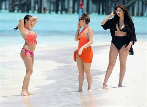 Chloe Lauryn And Amelia Goodman In Bikinis At A Beach In Maldives Hawtcelebs