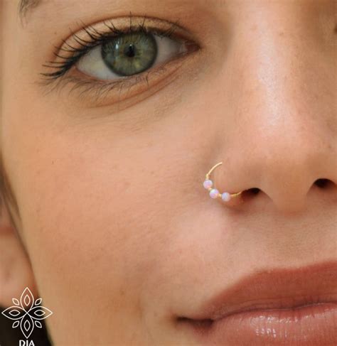 Opal Nose Ring Nose Ring Jewelry Nose Piercing Jewelry Nose Ring